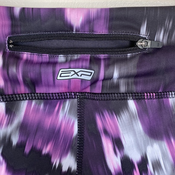 Express EXP Core Performance Pattern Leggings - Purple, Black, White - XS - Picture 7 of 9